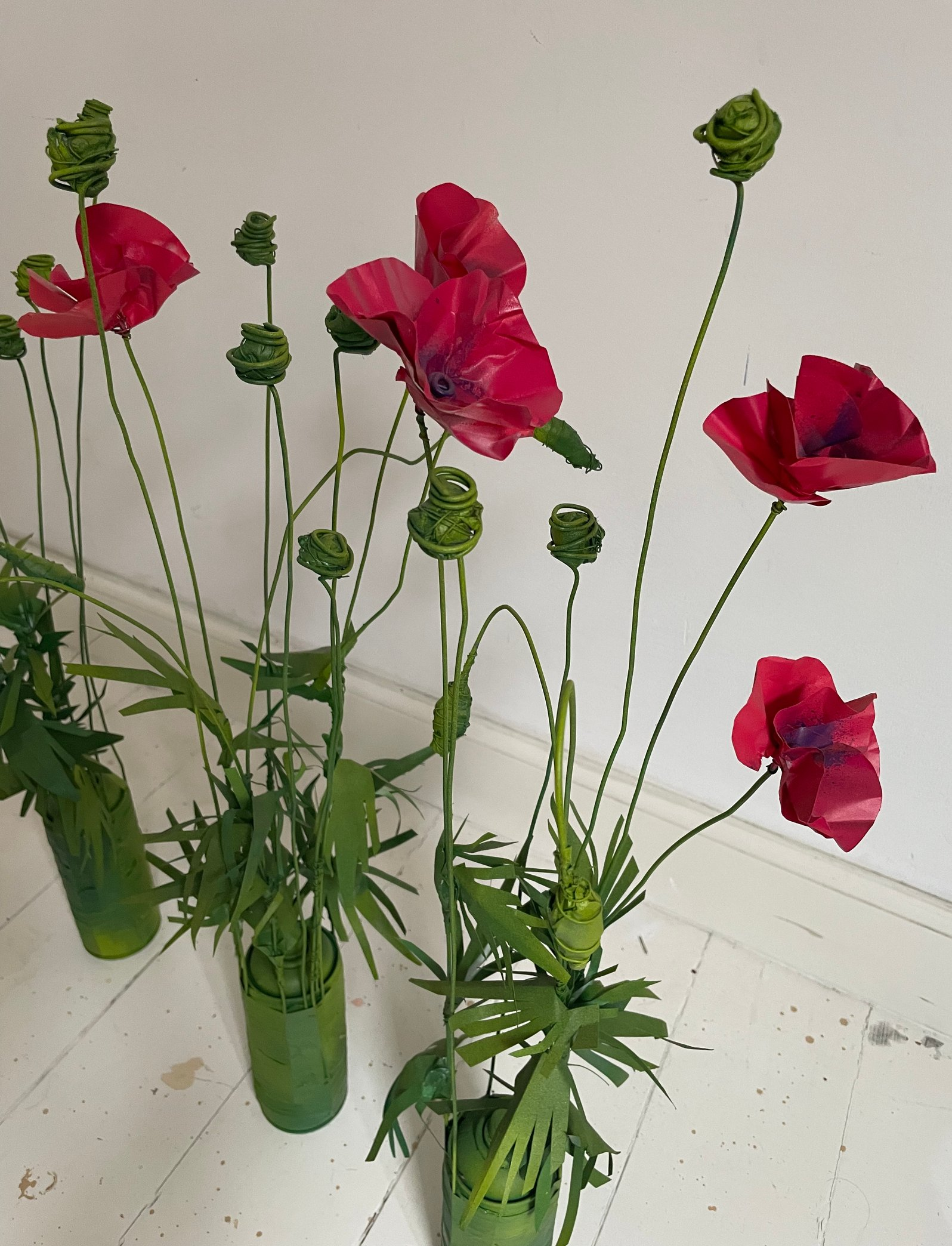 Ditch Border Flowers, red #1, #2, #3 — Ian Christensen