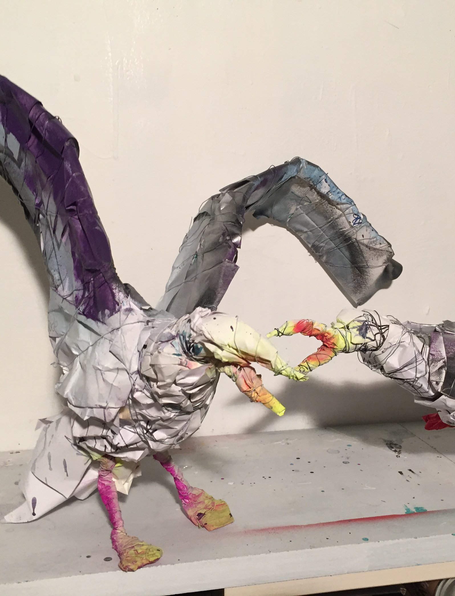 Gulls fighting, work in progress — Ian Christensen